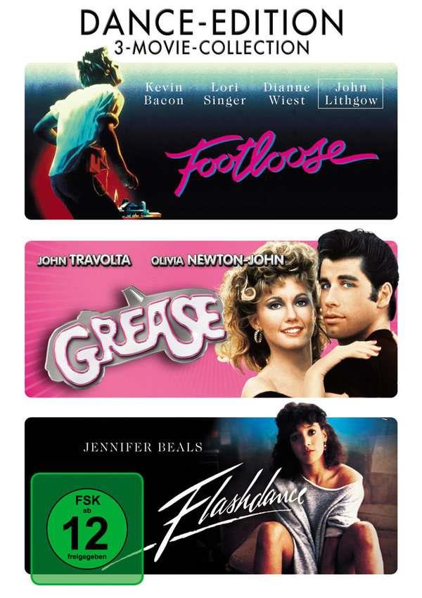 Footloose+Grease+Flashdance - DVD | 4010884592528 | Herbert Ross, Randal Kleiser, Adrian Lyne