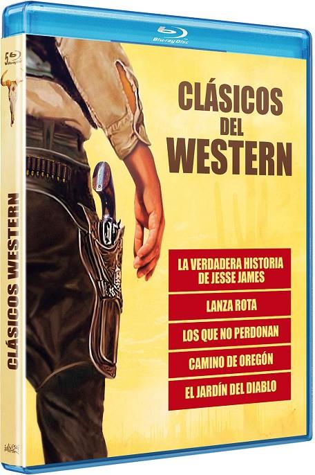 Clásicos Del Western (Pack: La Verdadera Historia de Jesse James / Lanza Rota / Los que no Perdonan / Camino de Oregón / El Jardín del Diablo) - Blu-Ray | 8421394414839 | Varios