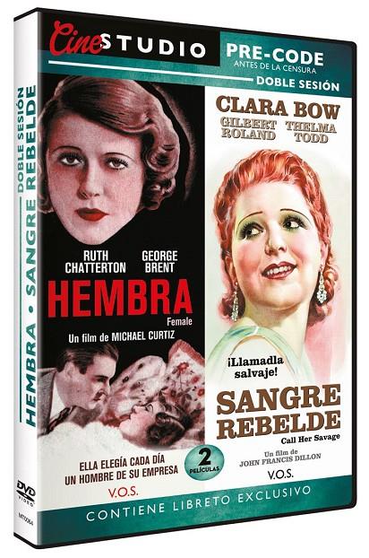 Hembra + Sangre Rebelde (Doble Sesión Pre-code) (V.O.S.E.) - DVD | 8436022328372 | Michael Curtiz, John Francis Dillon