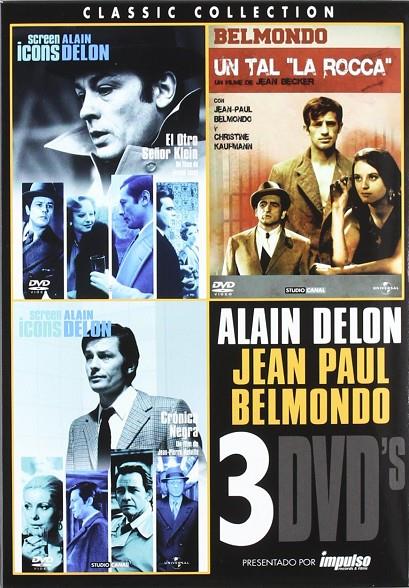 Pack Alain Delon / Jean-Paul Belmondo (El Otro Señor Klein + Un Tal La Rocca + Cronica Negra) - DVD | 8436022967380 | Joseph Losey, Jean Becker, Jean-Pierre Melville