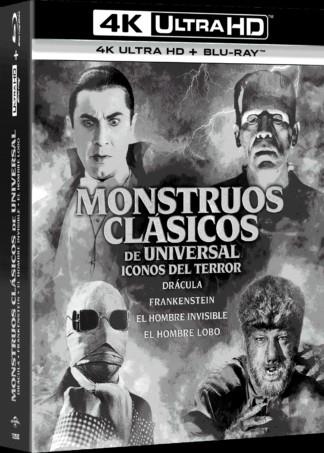 Monstruos Clasicos Universal Pack (4K Uhd + Bd) (Dracula, El Doctor Frankenstein, El Hombre Lobo, El Hombre Invisible) - 4K UHD | 8414533132930