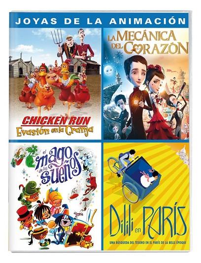 JOYAS DE LA ANIMACION (CHICKEN RUN + LA MECANICA DEL CORAZON + EL MAGO DE LOS SUEÑOS + DILILI EN PAR - DVD | 8421394556577 | Varios