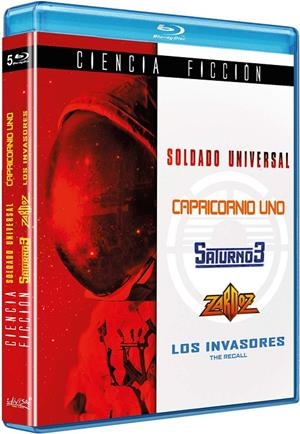 Cine Ciencia Ficción (Pack) SOLDADO UNIVERSAL, CAPRICORNIO UNO, SATURNO 3, ZARDOZ, LOS INVASORES (TRE RECALL) - Blu-Ray | 8421394414785 | Varios